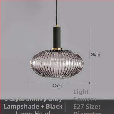 Κρεμαστό φωτιστικό LED, γυάλινο σκιάδιο με σχέδιο νερού σε σκανδιναβικό στιλ, 85-250V, κάλυψη 5–10 m²