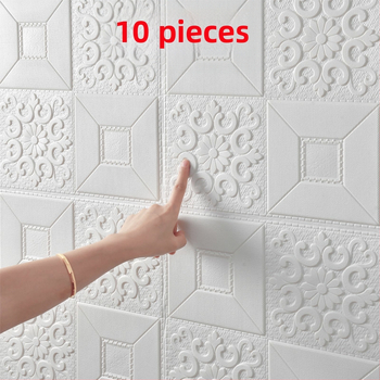 Αυτοκόλλητη ταπετσαρία τοίχου για σαλόνι και υπνοδωμάτιο με 3D εφέ, αδιάβροχη, αφρώδες υλικό, απλό στυλ