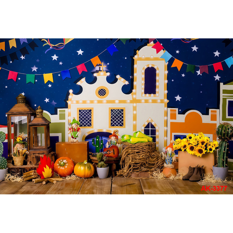 Фонов гоблен за fotografия – Хелоуин, детско парти, 100% полиестер, машинно тъкане, стил: анимационен