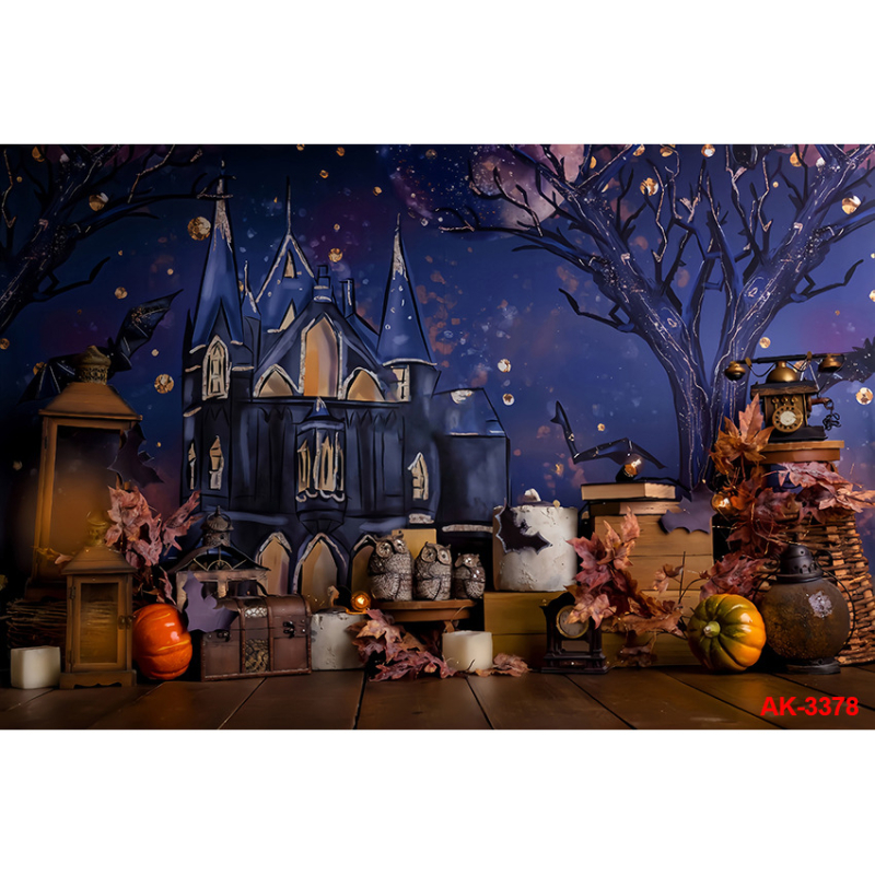 Фонов гоблен за fotografия – Хелоуин, детско парти, 100% полиестер, машинно тъкане, стил: анимационен