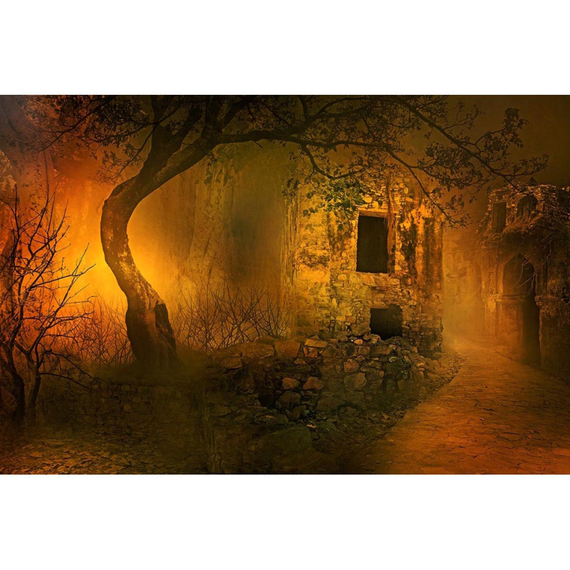 Фонов гоблен за fotografия – Хелоуин, детско парти, 100% полиестер, машинно тъкане, стил: анимационен