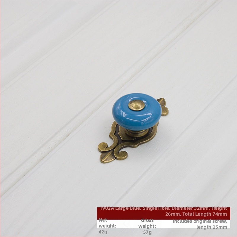 Apvali keramikinė spintos durų ir stalčiaus rankenėlė su baze, šiuolaikinis minimalistinis stilius.