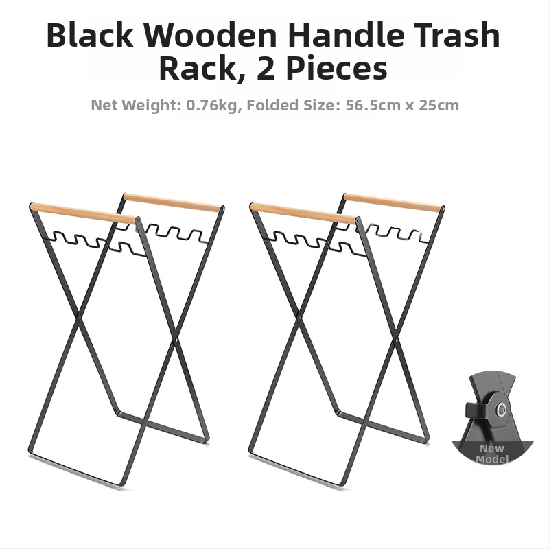 Sulankstoma šiukšlių laikymo stovelė stovyklavimui su maišų laikikliu, 100% naujos plastiko medžiagos