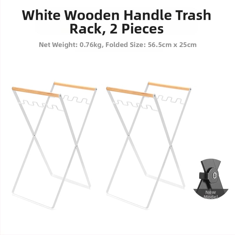 Sulankstoma šiukšlių laikymo stovelė stovyklavimui su maišų laikikliu, 100% naujos plastiko medžiagos