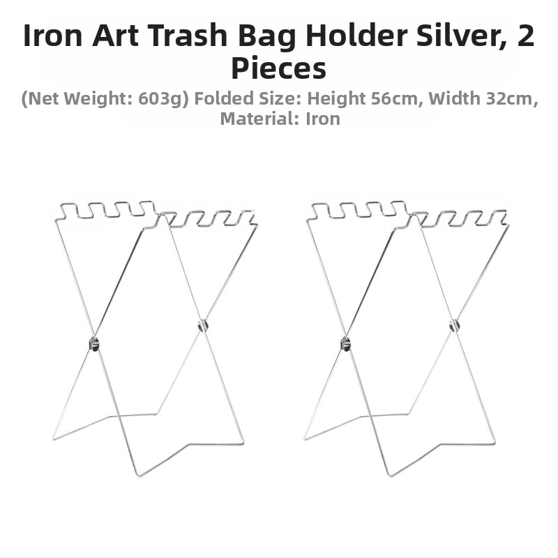 Sulankstoma šiukšlių laikymo stovelė stovyklavimui su maišų laikikliu, 100% naujos plastiko medžiagos