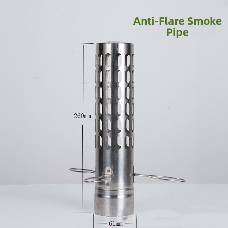 Nerūdijančio plieno medienos krosnelė su kampiniu dūmtraukio, lauko naudojimui