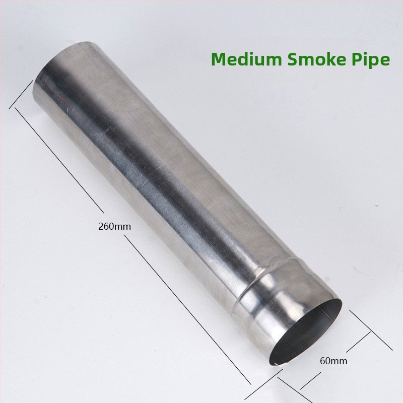 Nerūdijančio plieno medienos krosnelė su kampiniu dūmtraukio, lauko naudojimui