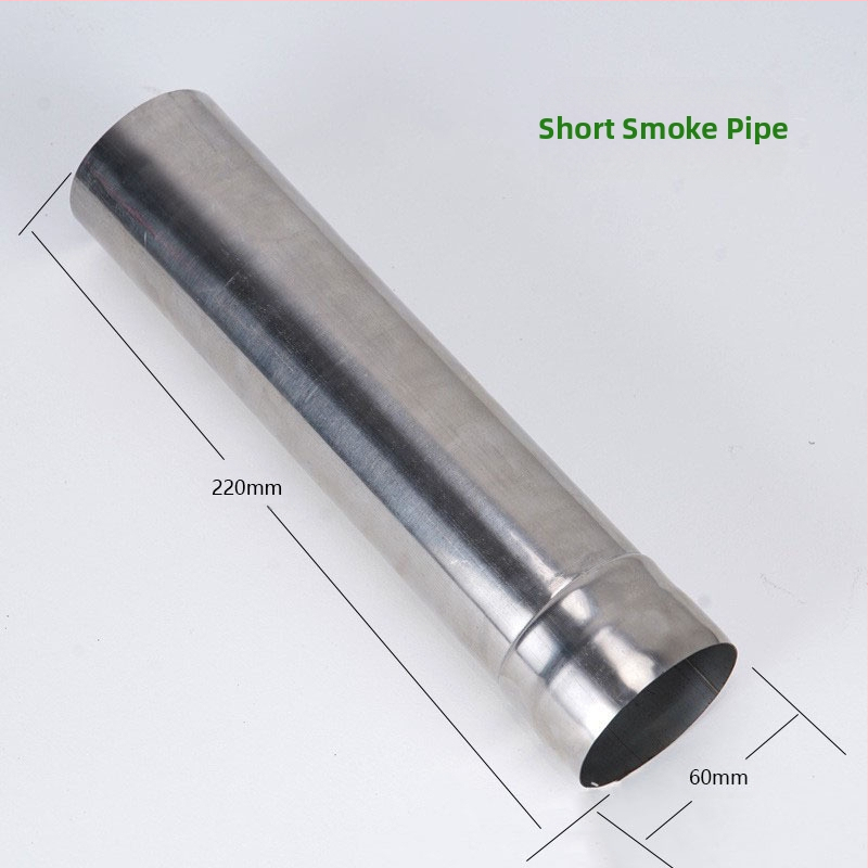 Nerūdijančio plieno medienos krosnelė su kampiniu dūmtraukio, lauko naudojimui