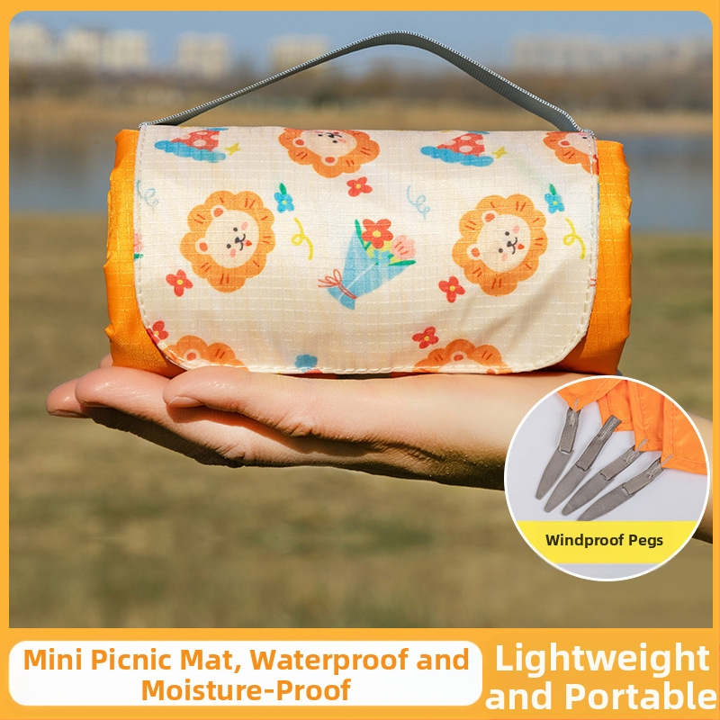 Isdan мини пикник постелка, найлон, 250 г, 20D водоустойчива тъкан, модел YSD-80626, сгъваема за къмпинг и открито, подходяща за много хора