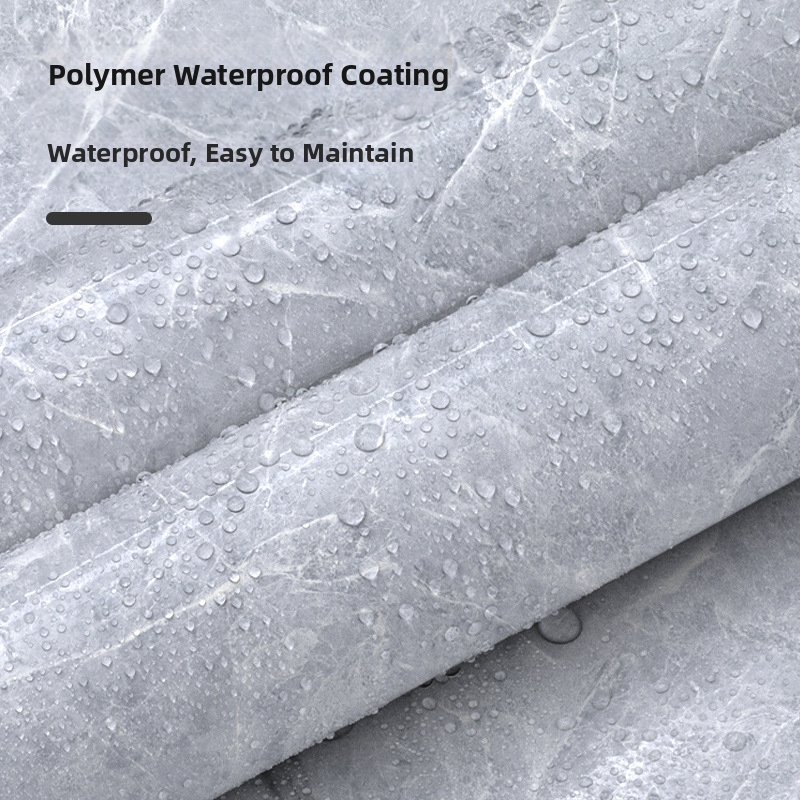 Samolepiaca PET nástenná dekorácia s imitáciou mramoru, odolná voči olejovým výparom a vysokým teplotám, kuchynská stena