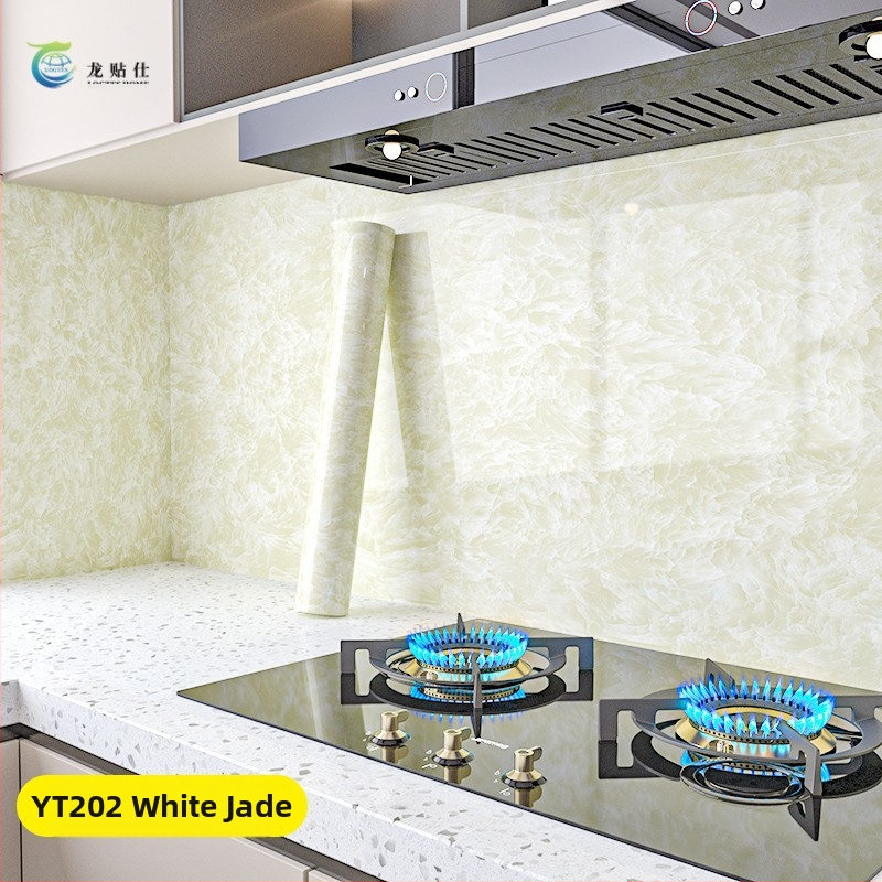 Lipdukas PET sienai, marmuro imitacija, atsparus aliejui ir aukštoms temperatūroms, virtuvės sienos dekoras