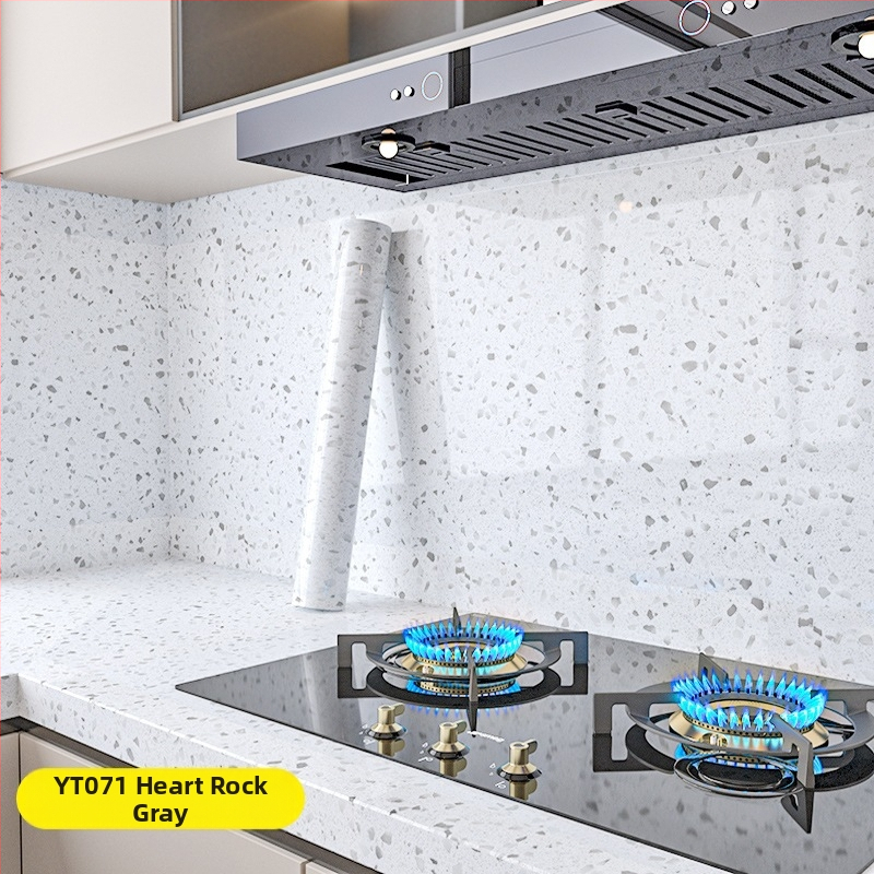 Lipdukas PET sienai, marmuro imitacija, atsparus aliejui ir aukštoms temperatūroms, virtuvės sienos dekoras