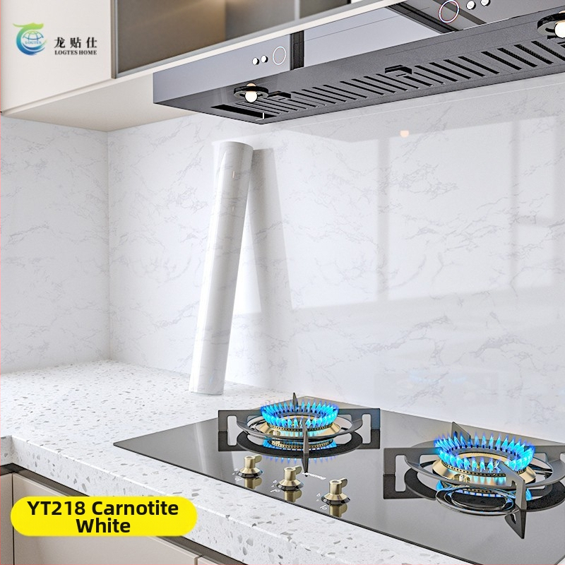 Lipdukas PET sienai, marmuro imitacija, atsparus aliejui ir aukštoms temperatūroms, virtuvės sienos dekoras