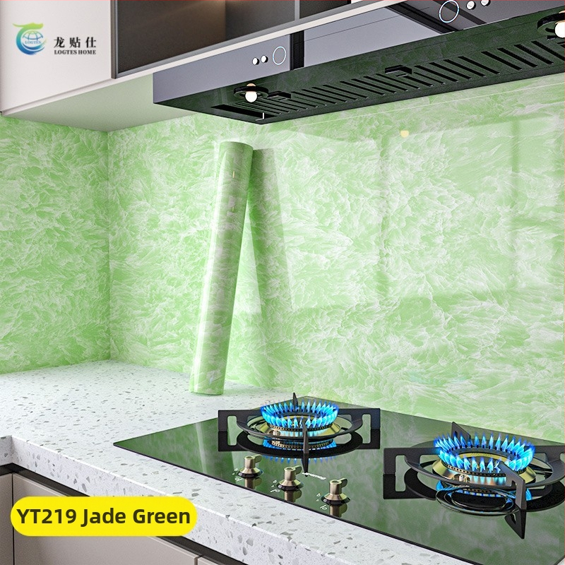 Lipdukas PET sienai, marmuro imitacija, atsparus aliejui ir aukštoms temperatūroms, virtuvės sienos dekoras