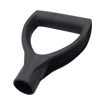 Kastu rankena T/D tipo, stora plastikinė galva ir medinis kotas, žemės ūkio įrankiams