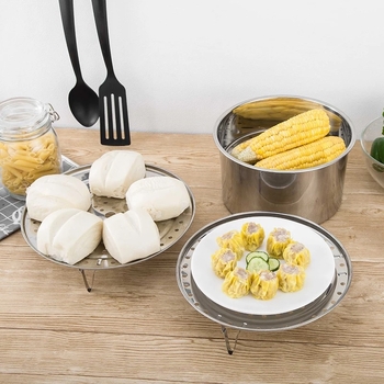 Nerūdijančio plieno trijų kojų garų laikiklis su atjungiamomis kojomis ir drenažu, aukštas virtuvės garintuvas, daugiafunkcinis