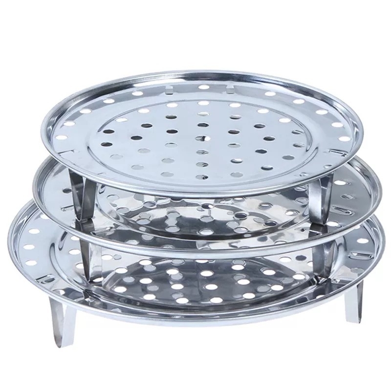 Nerūdijančio plieno trijų kojų garų laikiklis su atjungiamomis kojomis ir drenažu, aukštas virtuvės garintuvas, daugiafunkcinis