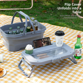 Αναδιπλούμενο κουτί αποθήκευσης για υπαίθριο κάμπινγκ, φορητός οργανωτής πορτ-μπαγκάζ αυτοκινήτου, με μεγάλη χωρητικότητα