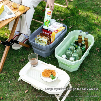 Αναδιπλούμενο κουτί αποθήκευσης για υπαίθριο κάμπινγκ, φορητός οργανωτής πορτ-μπαγκάζ αυτοκινήτου, με μεγάλη χωρητικότητα