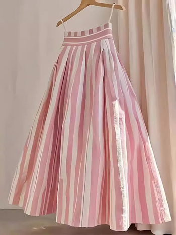 Пола А‑линии, средна дължина, полиестер, ретро стил, пролет 2025