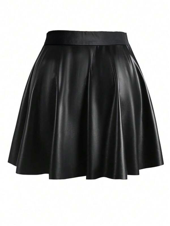 Пола с чадърна кройка, къса дължина, полиестер с еластан, полиестер 90–95%, есен 2024 лансирана, елегантен стил за градска ежедневна работа