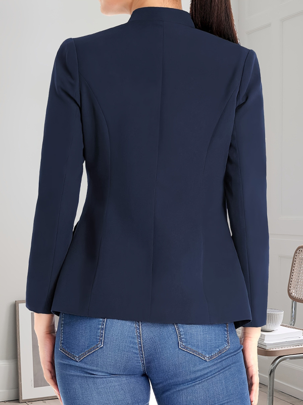 Γυναικείο παλτό από πολυεστέρα με μακριά μανίκια και ημι-υψηλό γιακά, 95% πολυεστέρας, φθινόπωρο 2024