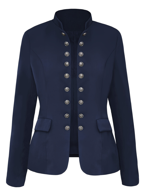 Γυναικείο παλτό από πολυεστέρα με μακριά μανίκια και ημι-υψηλό γιακά, 95% πολυεστέρας, φθινόπωρο 2024