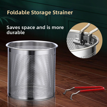 Nerūdijančio plieno fritiūra – All-in-One namų naudojimui, be dangos, su vieno dugno puodu, plieniniu dangčiu, suderinama su įprasta virykle