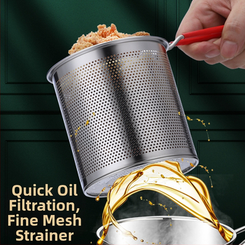 Nerūdijančio plieno fritiūra – All-in-One namų naudojimui, be dangos, su vieno dugno puodu, plieniniu dangčiu, suderinama su įprasta virykle