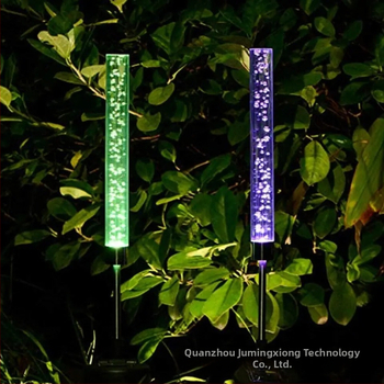 LED ηλιακή ακρυλική φούσκα ράβδος λαμπτήρας εξωτερικού κήπου, μοντέλο D117, IP55, 0,5W, 6–12 ώρες