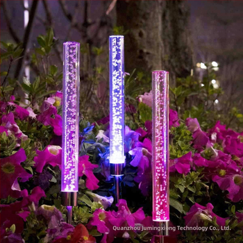 LED ηλιακή ακρυλική φούσκα ράβδος λαμπτήρας εξωτερικού κήπου, μοντέλο D117, IP55, 0,5W, 6–12 ώρες