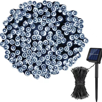 Ηλιακό LED σκοινί φώτων για κήπο και εξωτερικούς χώρους – IP44 αδιάβροχο, είσοδος 12V, 5000 lm, τροφοδοσία ήλιος/μπαταρία/USB/DC