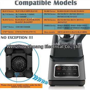 Замяна на капак за Ninja Blender 72 oz (BL642 BN701) – механично управление, регулируема функция, ≤36V, 10 000 rpm, 1 нож