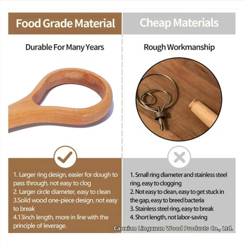Ξύλινο χτυπητήρι αυγών – Lingxuan, μοντέρνος απλός σχεδιασμός, ξύλινη κατασκευή, κατάλληλο για ζύμη γλυκών και κέικ