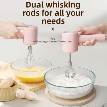 Elektrinis rankinis plakiklis kiaušiniams — 3 režimai, galia iki 100 W, įtampa iki 36 V, talpa 250 ml / 300 ml, daugiafunkcinis virtuvės plakiklis kiaušiniams, plakimui ir kokteiliams