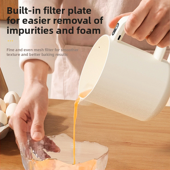 Компактен ръчен електрически разбърквач за яйца и мултифункционален миксер с измиване и филтриране на ориз, 3.7V, 0.8W, 0.8Hz