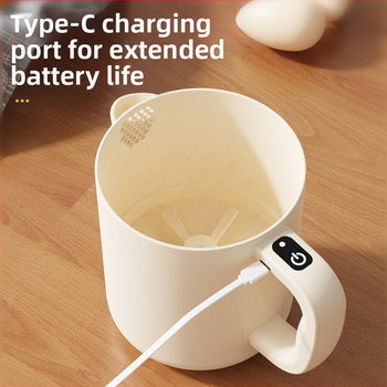 Компактен ръчен електрически разбърквач за яйца и мултифункционален миксер с измиване и филтриране на ориз, 3.7V, 0.8W, 0.8Hz