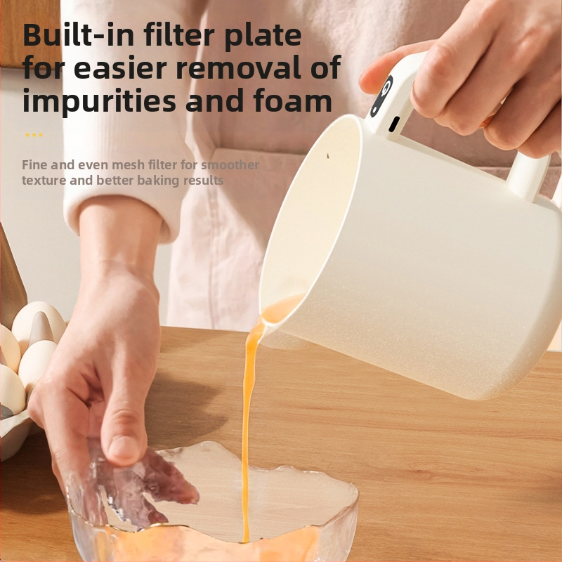 Компактен ръчен електрически разбърквач за яйца и мултифункционален миксер с измиване и филтриране на ориз, 3.7V, 0.8W, 0.8Hz