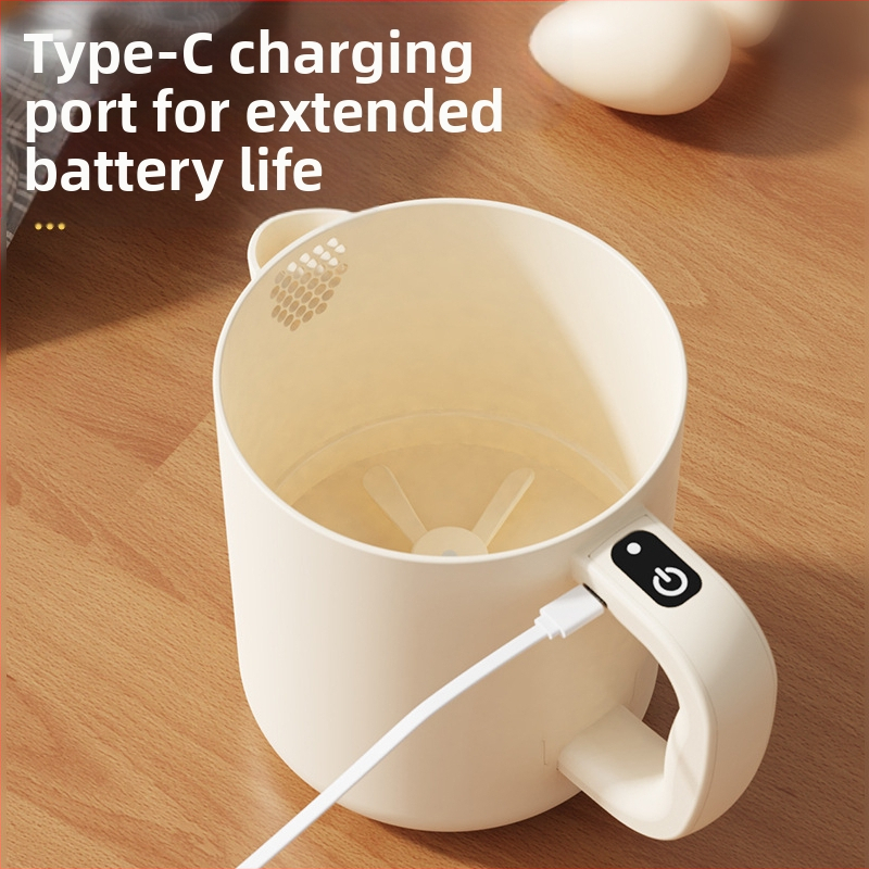 Компактен ръчен електрически разбърквач за яйца и мултифункционален миксер с измиване и филтриране на ориз, 3.7V, 0.8W, 0.8Hz