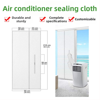 Langų oro kondicionieriaus sandarinimo audinys — vandeniui atsparus, nuo uodų, apsauga nuo tiesioginio oro srauto; Medžiaga: cheminių pluoštų; Prekės ženklas: Boxin