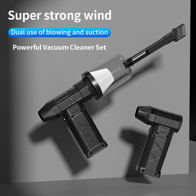 Rankinis ventiliatorius su džiovinimo ir siurbimo funkcijomis, ABS medžiaga; tinka studentams, kelionėms, verslo reisams, biurui ir bendraburiui