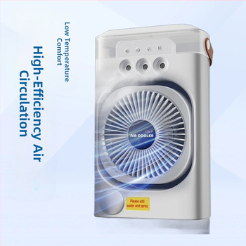 Επιτραπέζιος USB ανεμιστήρας με λειτουργία ψεκασμού και τηλεχειριστήριο, 3 λεπίδες, χωρίς ψήκτρες κινητήρας, ενσωματωμένη μπαταρία 4000-6000mAh, τροφοδοσία USB, ήσυχος ήχος ≤36 dB για κυκλοφορία αέρα