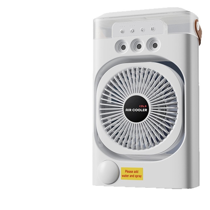 Настолен USB вентилатор със система за пръскане и дистанционно, 3 лопатки, безчетков двигател, вградена батерия 4000-6000 mAh, USB захранване, тих до 36 dB за циркулация на въздуха