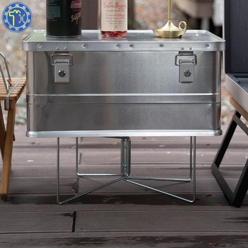 Sulankstomas lauko izoliotos šaldymo dėžės laikiklis, tinkamas kempingui ir piknikams