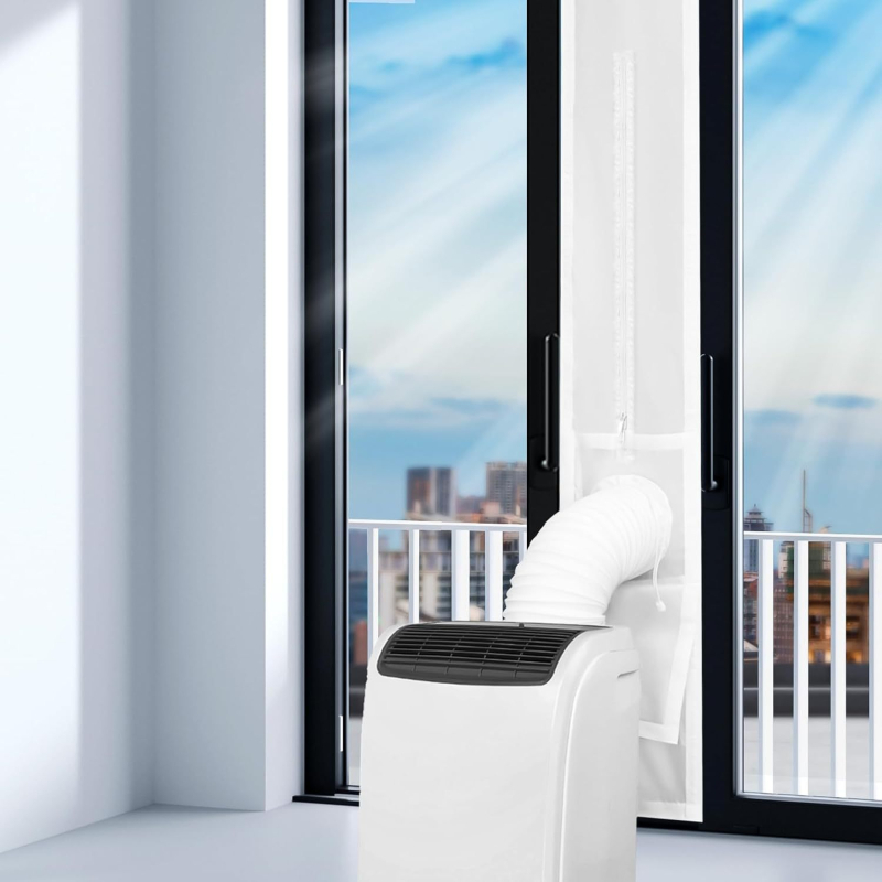 Universali slankio durų ir langų sandarinimo komplektas oro kondicionieriams ir ventiliacijai, tinkamas nešiojamiems oro kondicionieriams ir trumplių džiovyklėms; medžiaga: imitacinis linas; audinys: jacquard; funkcija: dekoravimas; patalpa: svetainė; stil