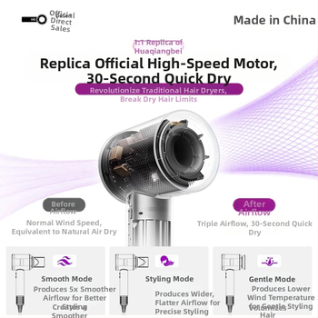 Домашен сешоар за коса с отрицателни йони, 1600W, 220V, горещ и хладен въздух, шум 45–50 dB