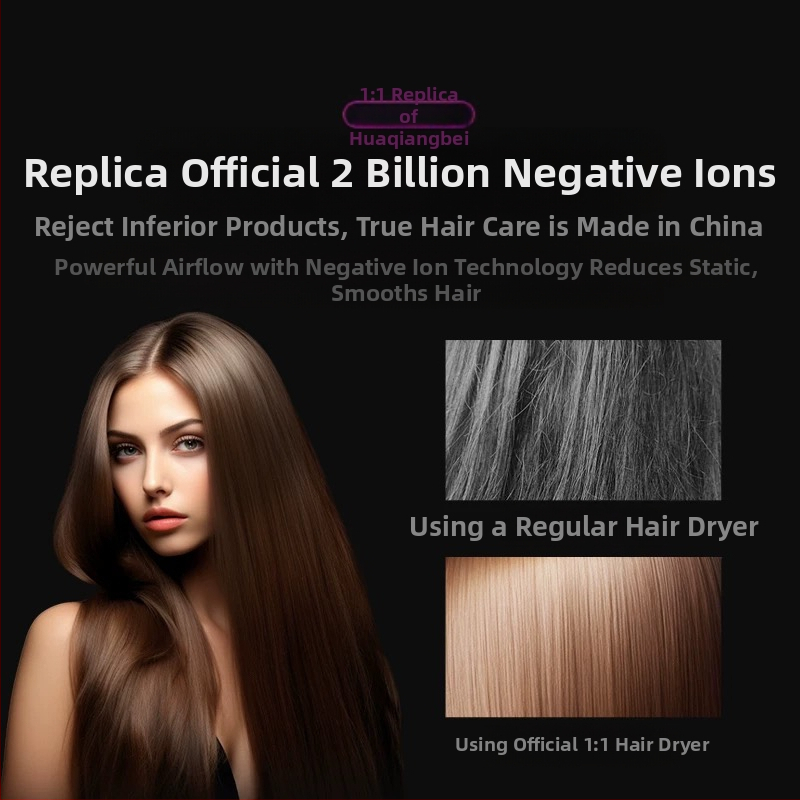 Οικιακό πιστολάκι μαλλιών με αρνητικά ιόντα, 1600W, 220V, ζεστός/ψυχρός αέρας, θόρυβος 45–50 dB