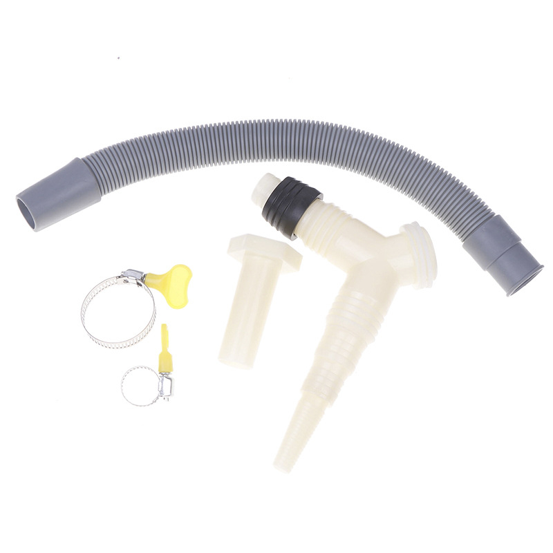 Műanyag lefolyócső hosszabbító mosógéphez és szárítógéphez adapterekkel