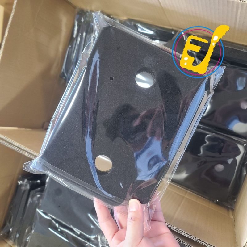 Двуслойна композитна филтър-гъба за перални машини, марка Jufu, PU материал, плътност 28×30, модел 9164761, с печат