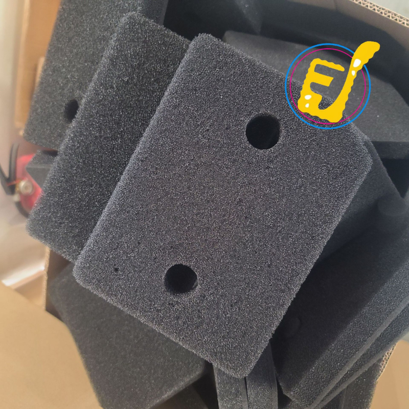 Двуслойна композитна филтър-гъба за перални машини, марка Jufu, PU материал, плътност 28×30, модел 9164761, с печат